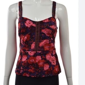 Free people Red and Purple Floral Camisole